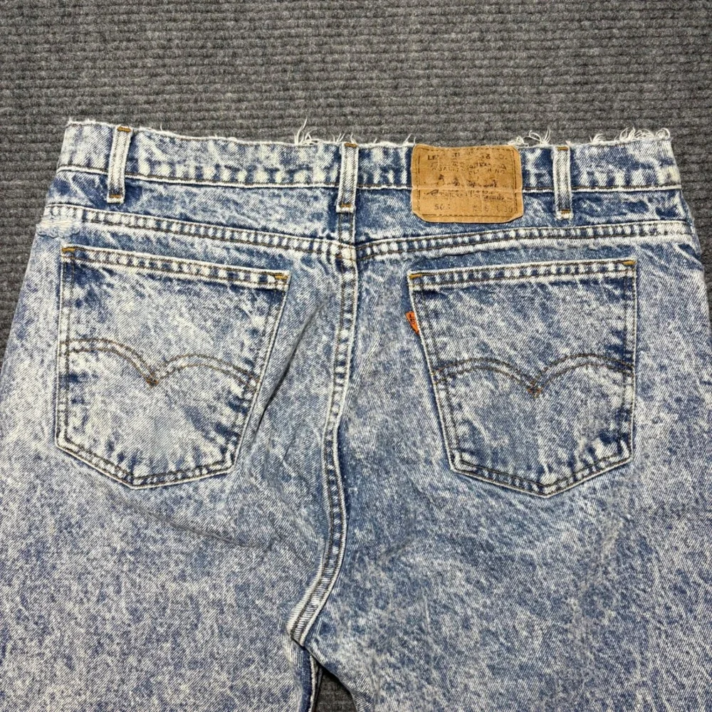 Vintage Levis 505 Acid Wash Jeans Mens 36x30 Orange Tab‎ Made in USA Denim Blue